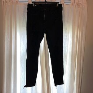 American Eagle Black Distressed Jeggings